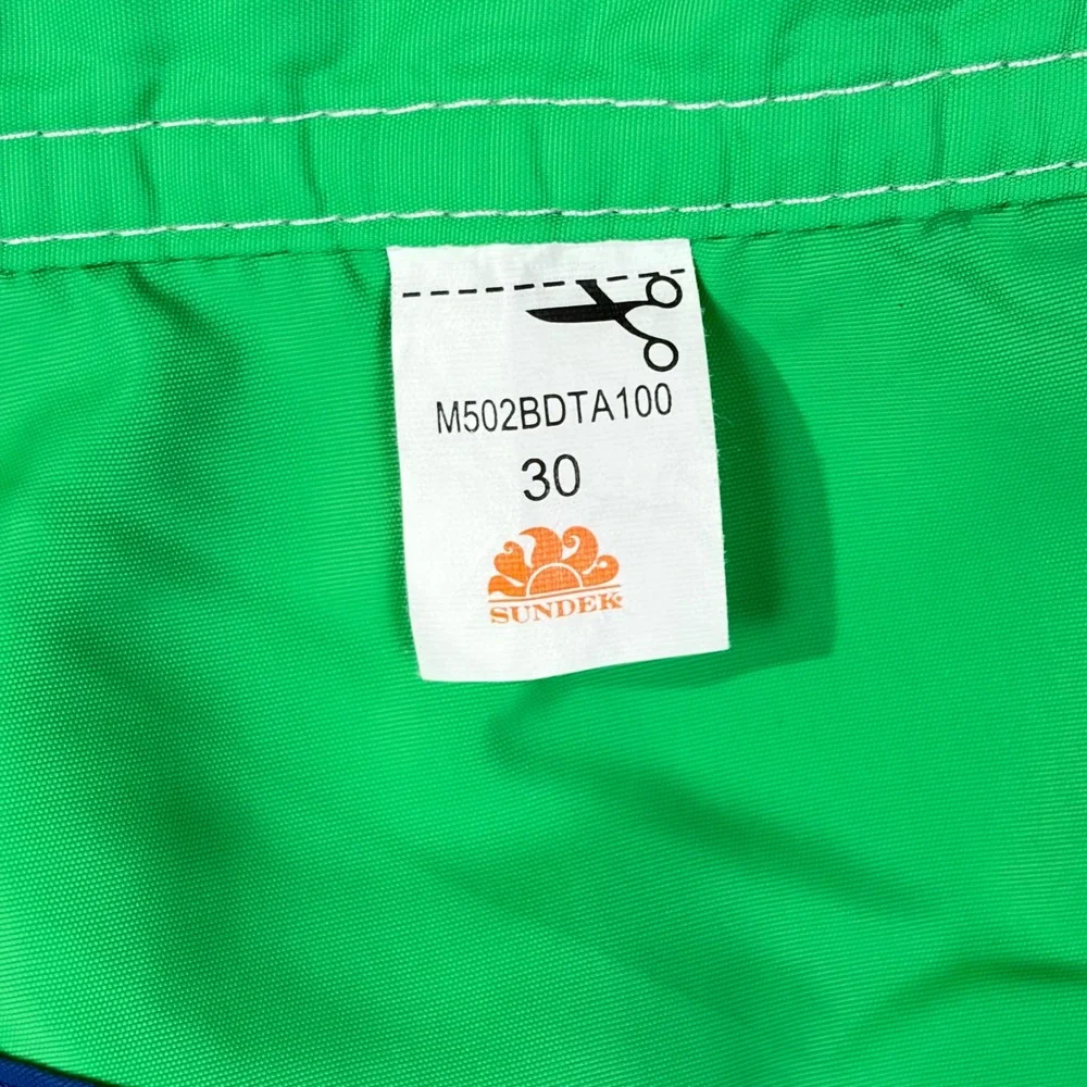 Sundek Mens Green Rainbow Stripe Board Shorts Swim Trunks Size 30 M502BDTA100